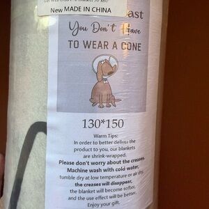Dog Cone Blanket with Cute Design